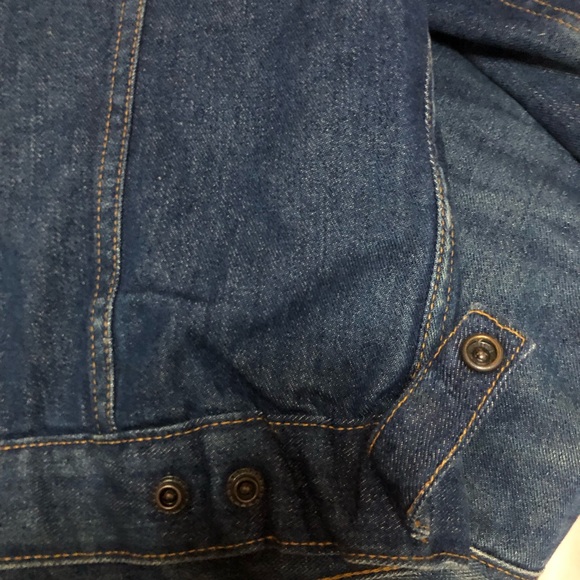 Vintage Masterpiece Apparel Denim Jacket Sherpa Lining Trucker Jean Jacket XL - Picture 12 of 12